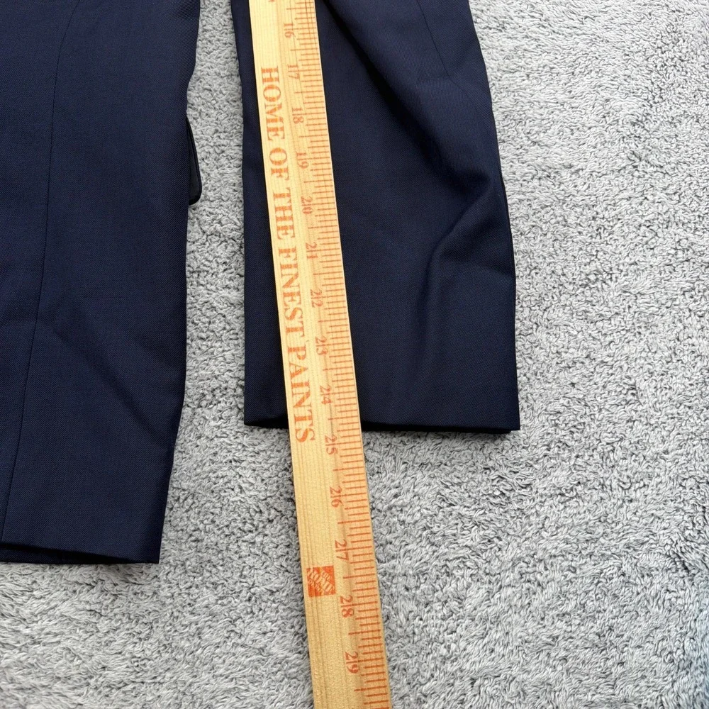 Lauren Ralph Lauren Suit Mens 42R 36x30 Blue Stretch Pleated Pant Wool Blend
